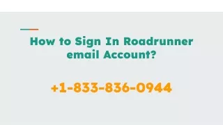 How to Sign In Roadrunner email Account?
