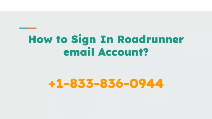 how to sign in roadrunner email account
