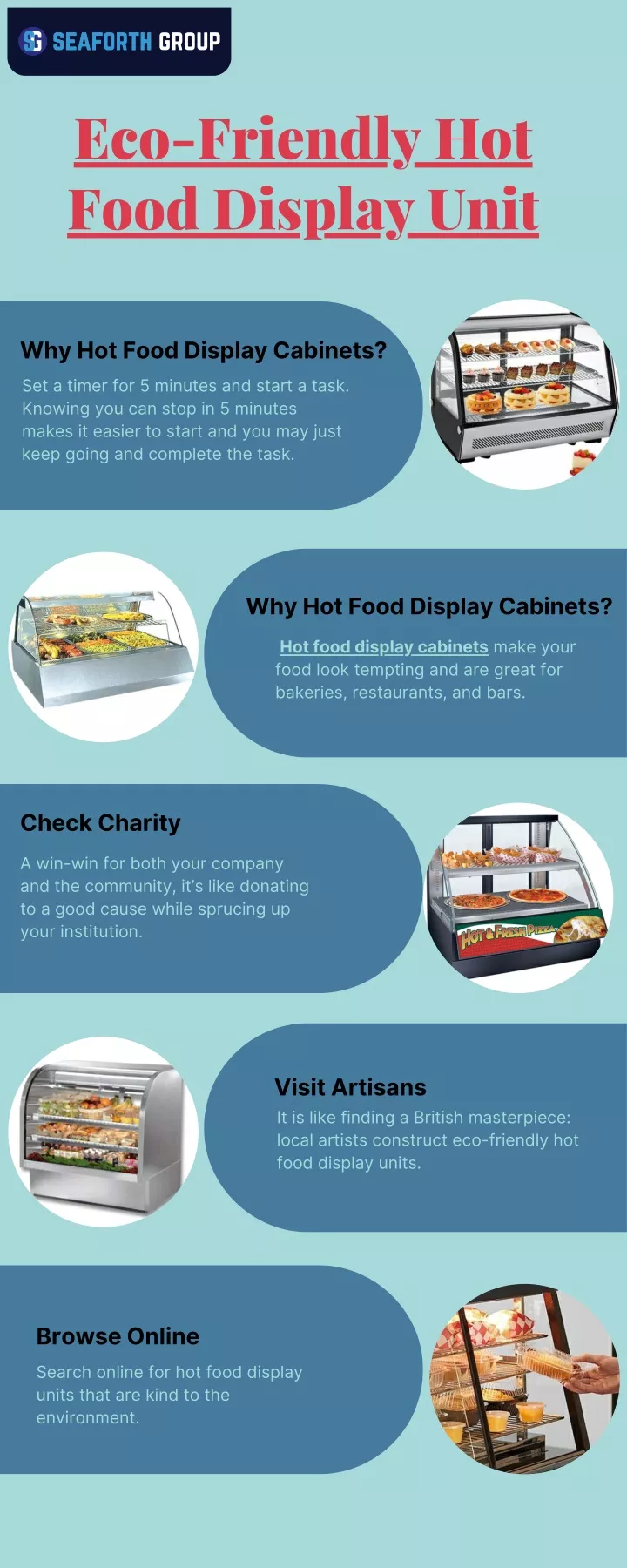 eco friendly hot food display unit