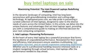 buy Intel laptops on sale