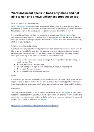 word document opens in read only mode