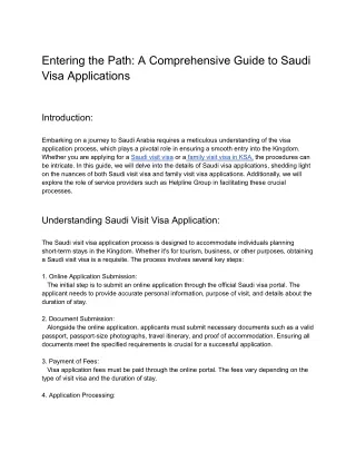 entering the path a comprehensive guide to saudi