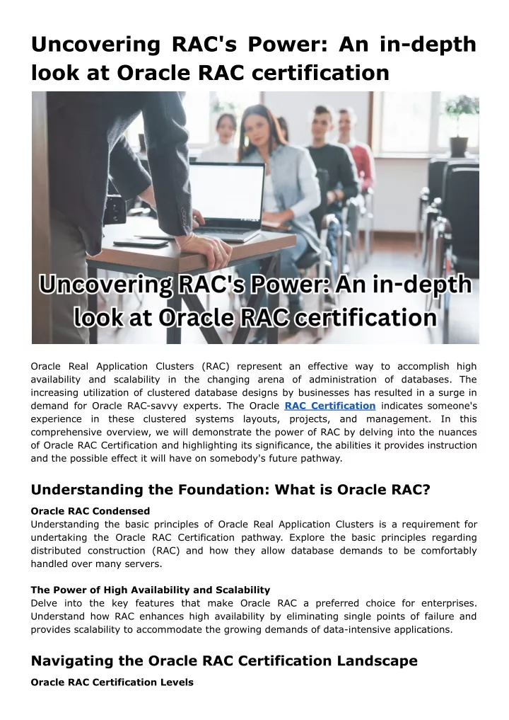 uncovering rac s power an in depth look at oracle