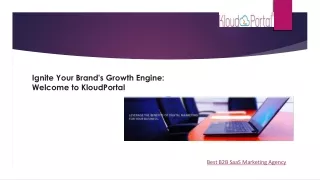 Utmost SaaS Product Marketing Agency In India | KloudPortal