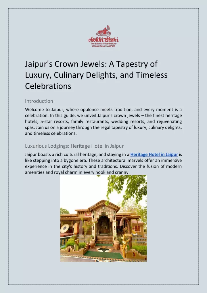 jaipur s crown jewels a tapestry of luxury