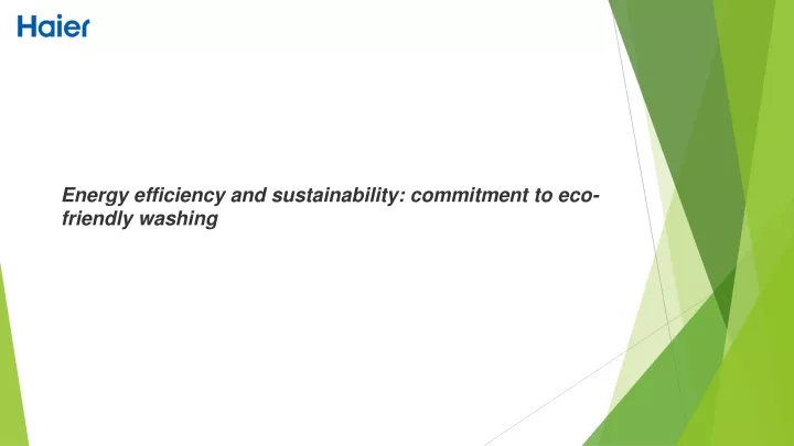 energy efficiency and sustainability commitment