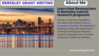 Learn How to Expert Guidance on Research Proposals in Berkeley