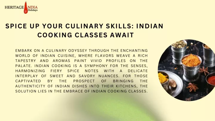 spice up your culinary skills indian cooking