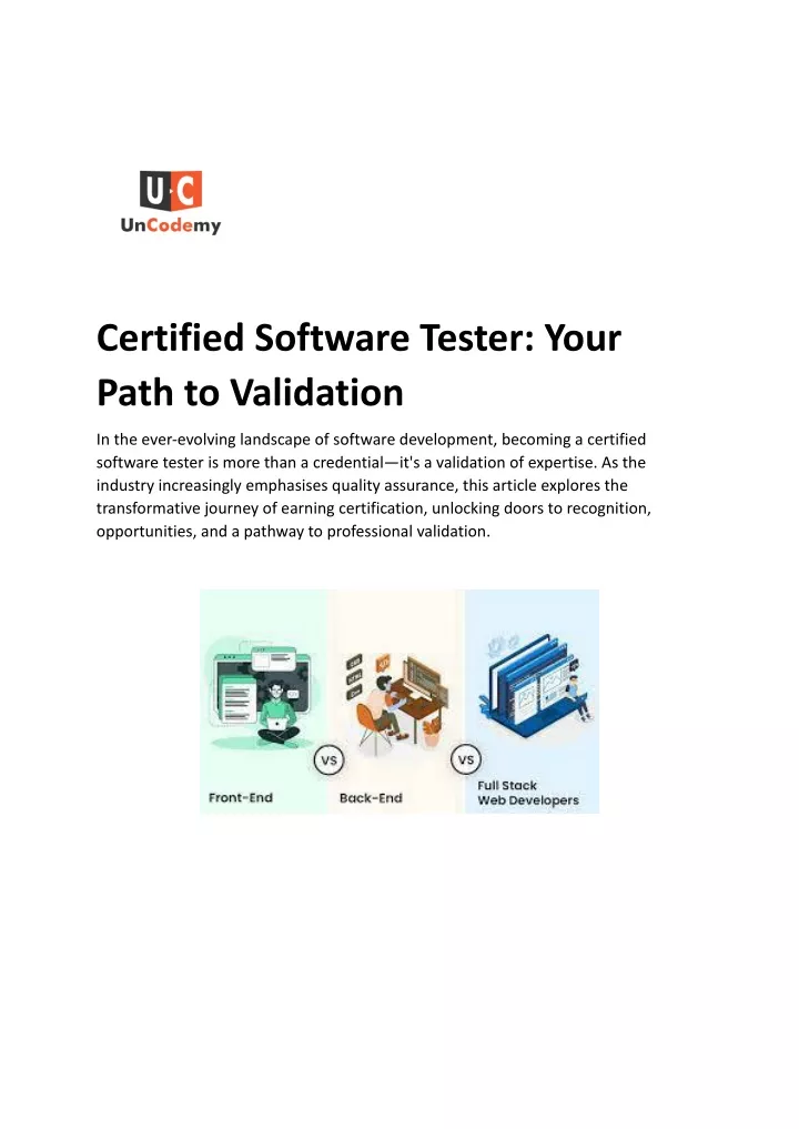certified software tester your path to validation