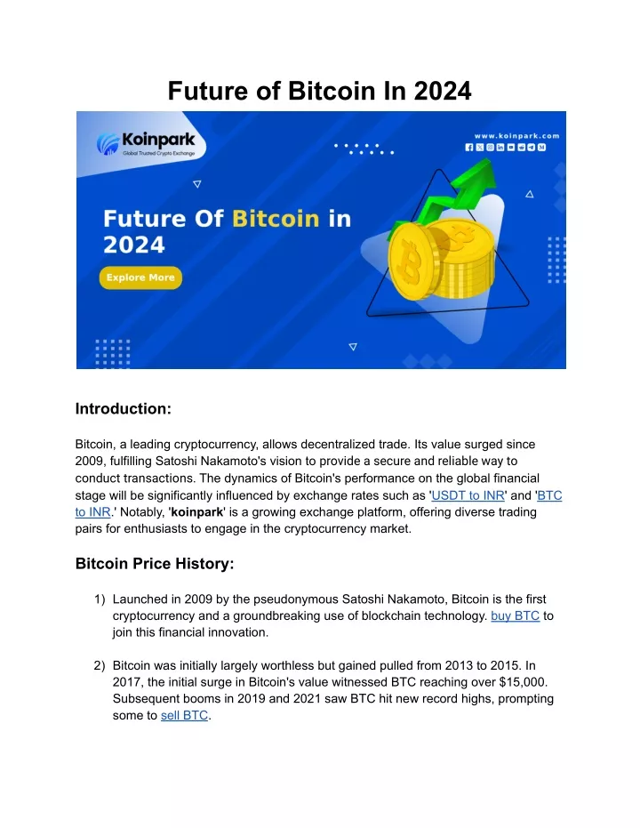 future of bitcoin in 2024