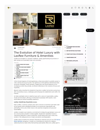 The Evolution of Hotel Luxury with LaxRee Furniture & Amenities