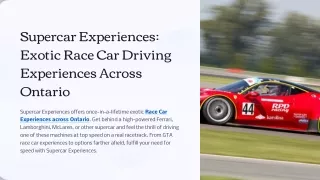 Supercar Experiences Exotic Race Car Driving Experiences Across Ontario