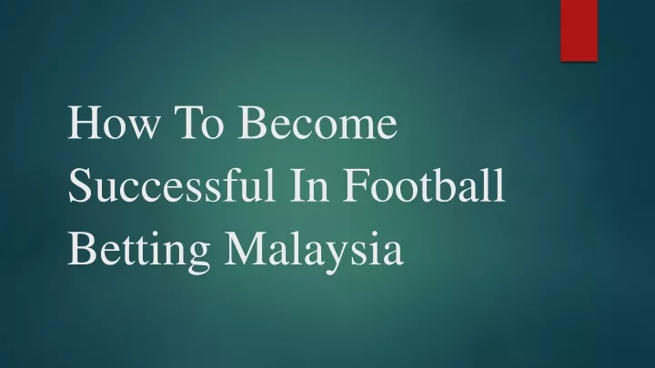 how to become successful in football betting