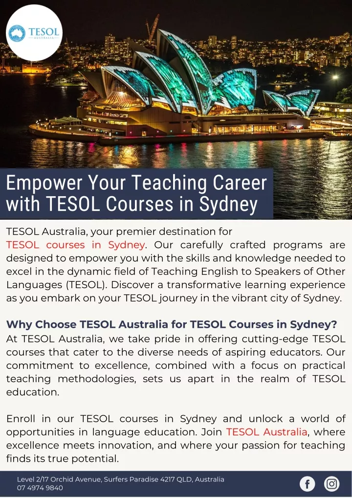 empower your teaching career with tesol courses