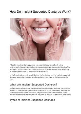 How Do Implant-Supported Dentures Work