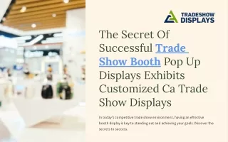 The Secret Of Successful Trade Show Booth Pop Up Displays Exhibits Customized Ca Trade Show Displays