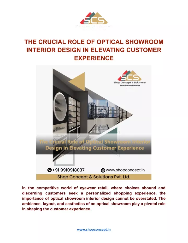 the crucial role of optical showroom interior