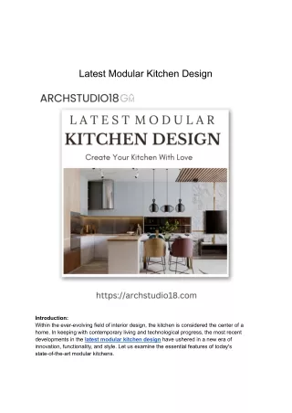 latest modular kitchen design