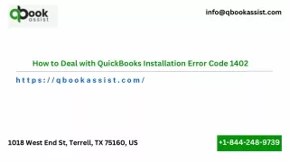How to Deal with QuickBooks Installation Error Code 1402