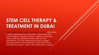 Stem Cell Therapy & Treatment in Dubai 2