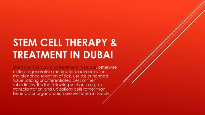 stem cell therapy treatment in dubai