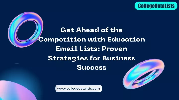 get ahead of the competition with education email
