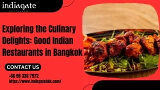 Good Indian Restaurants in Bangkok | India Gate Restaurant