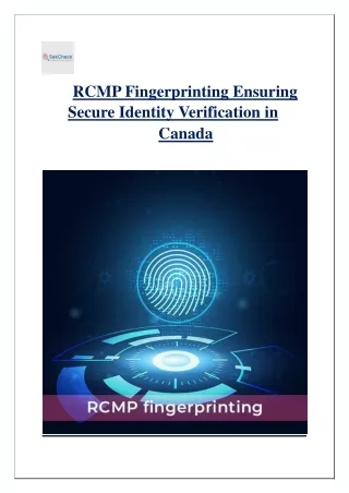 rcmp fingerprinting ensuring secure identity