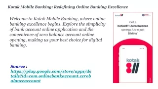 Kotak bank app open account online.