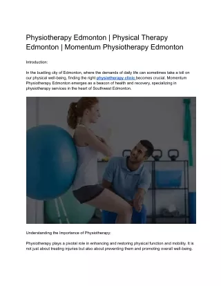 PPT - Why Choose Physiotherapy in Edmonton PowerPoint Presentation ...