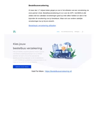 bestelbusverzekering