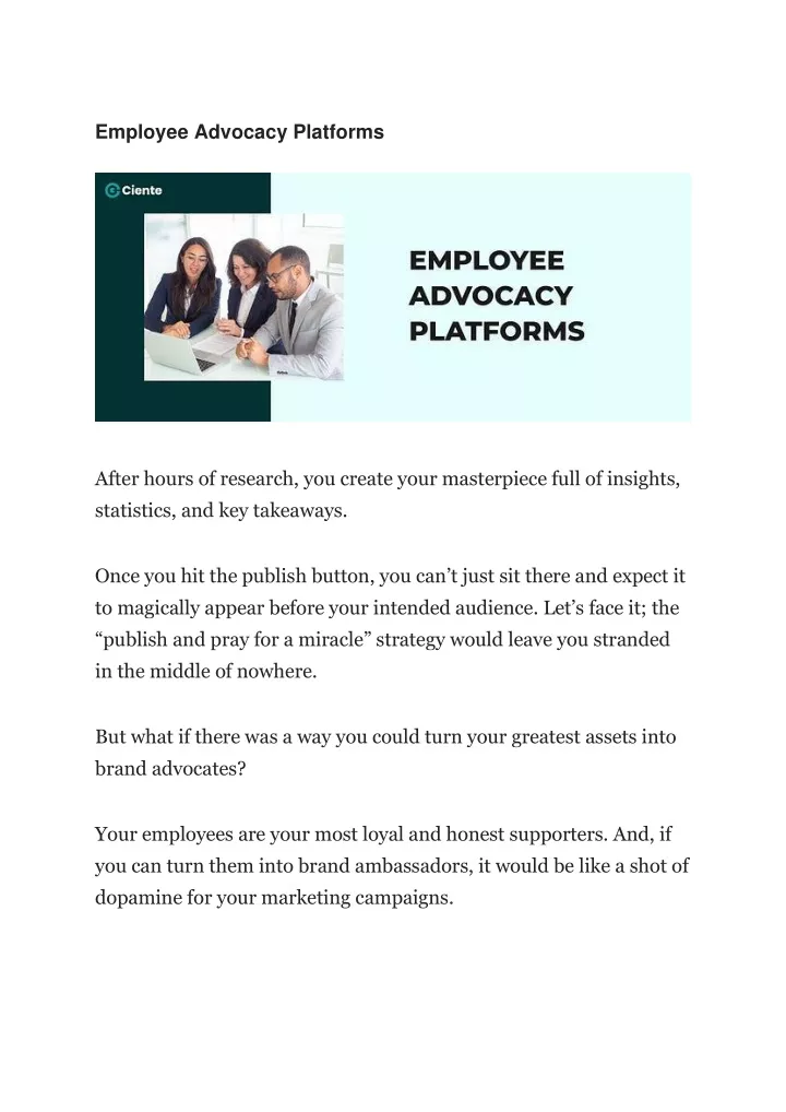employee advocacy platforms