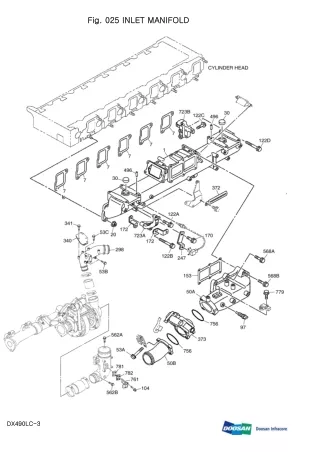 DAEWOO DOOSAN DX490LC-3 CRAWLER EXCAVATOR Parts Catalogue Manual