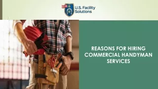 Reasons for Hiring Commercial Handyman Services