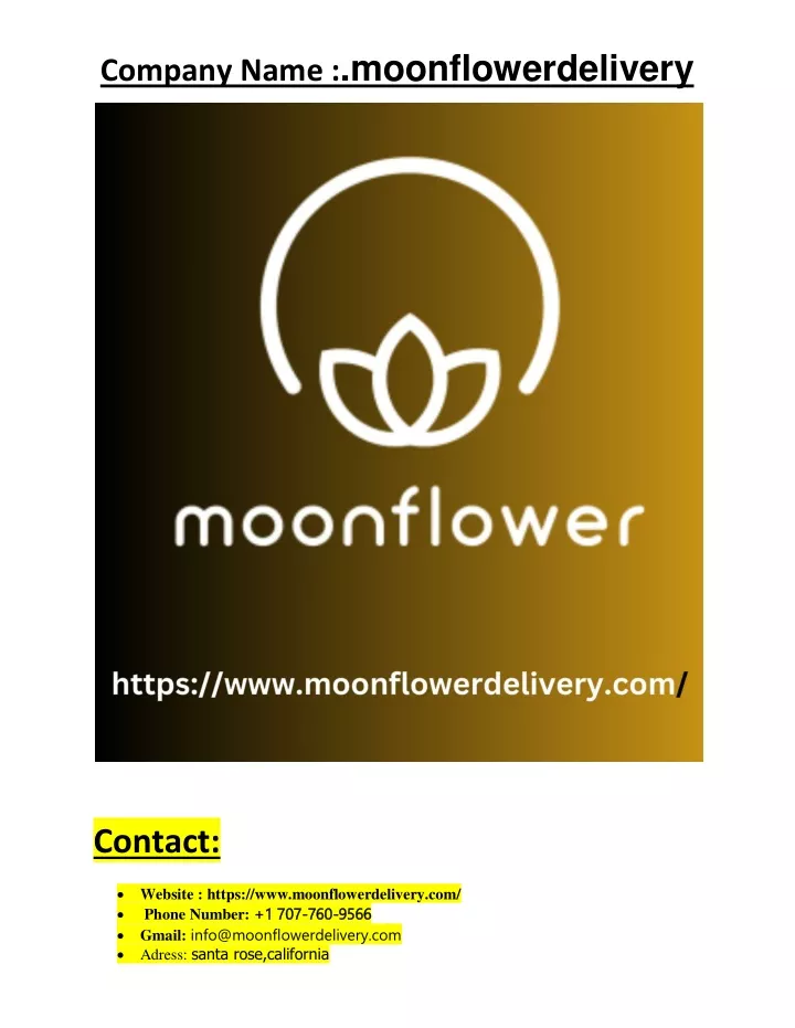 company name moonflowerdelivery