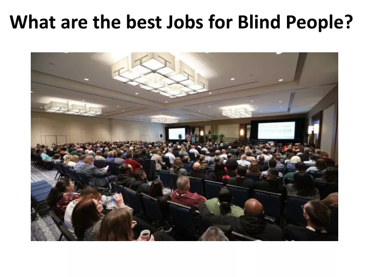 what are the best jobs for blind people