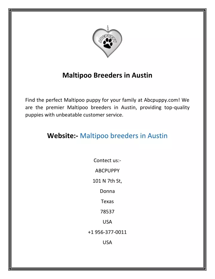 maltipoo breeders in austin