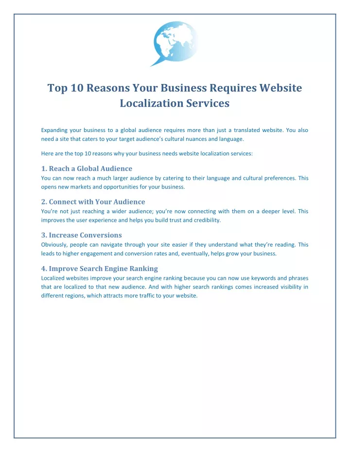 top 10 reasons your business requires website