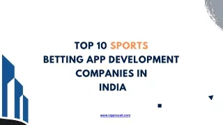 Top 10 sports Betting app development companies in India