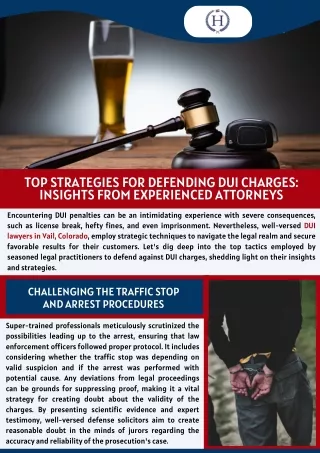 Top Strategies for Defending DUI Charges: Insights from Experienced Attorneys