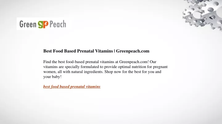 best food based prenatal vitamins greenpeach