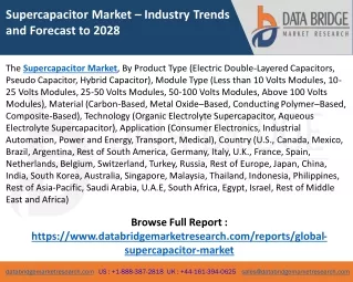 supercapacitor market industry trends