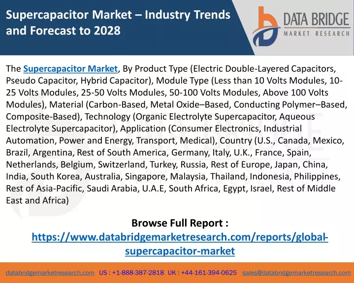 supercapacitor market industry trends