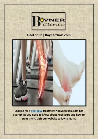 heel spur boynerclinic com