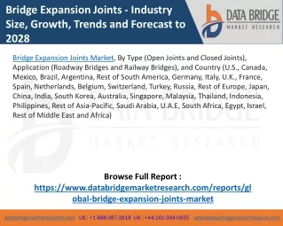 bridge expansion joints industry size growth