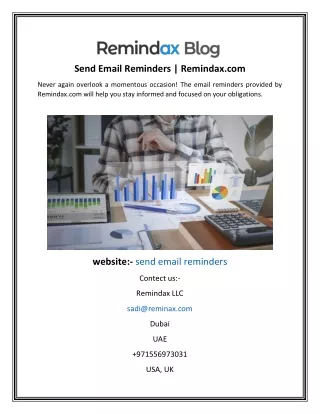 send email reminders remindax com