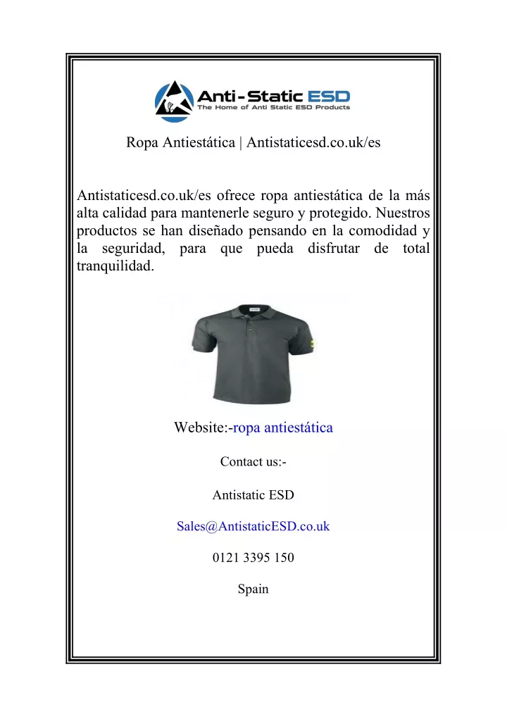 ropa antiest tica antistaticesd co uk es