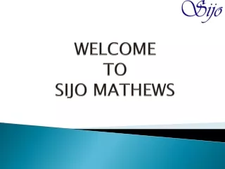 Sijo Mathews Your Premier Financial Advisor in Dubai