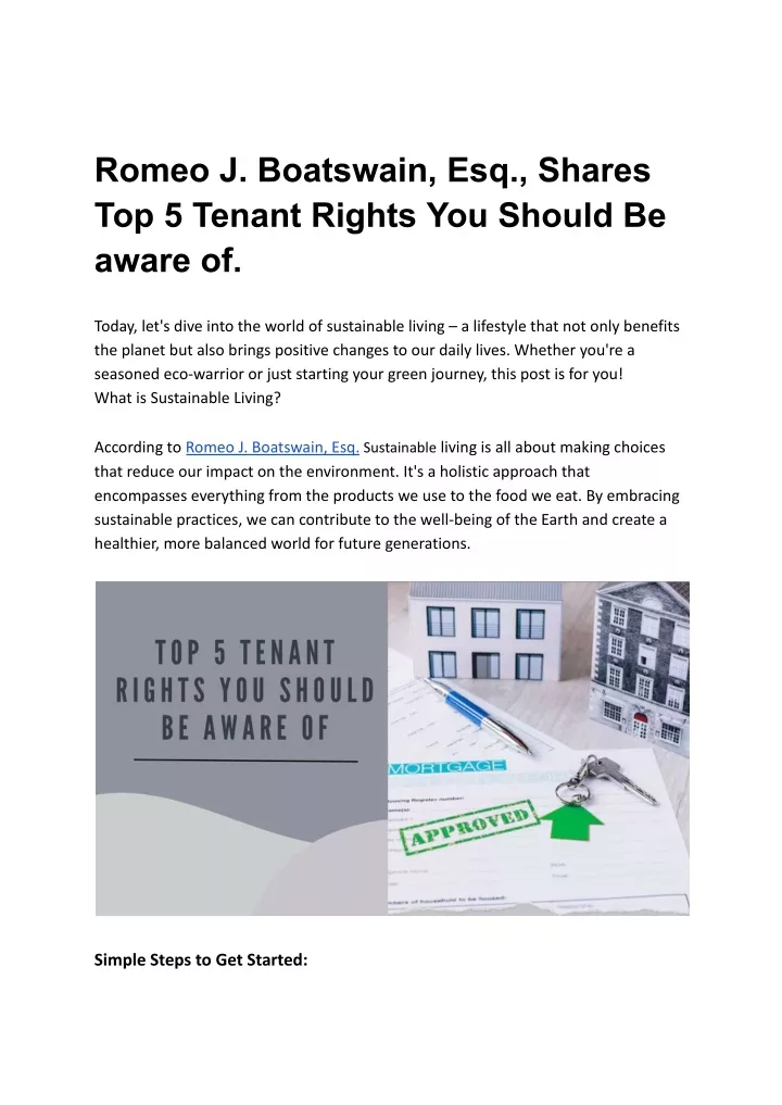 romeo j boatswain esq shares top 5 tenant rights