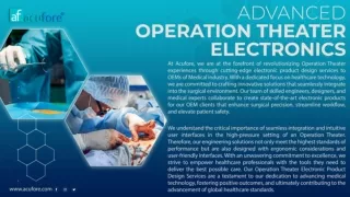 Advanced Operation Theater Electronics